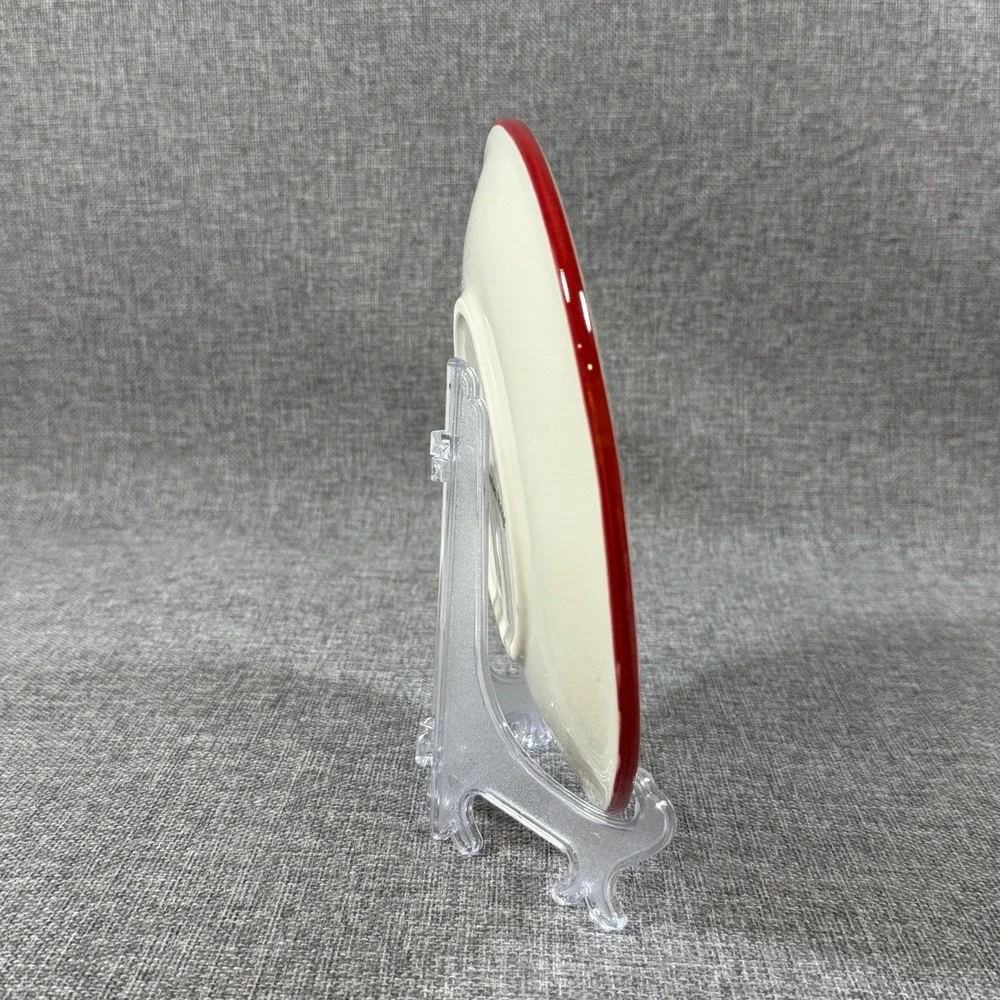 Garden Ridge Abstract Christmas Tree Salad Dessert Bread Plate Modern Festive 8